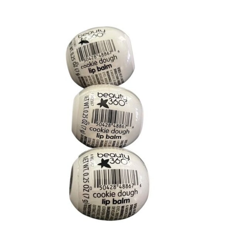Beauty 360 Set of 3 Cookie Dough New Sealed Lip Balms